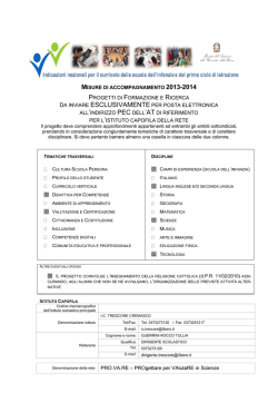 PRO.VA.RE – PROgettare per VAlutaRE in Scienze