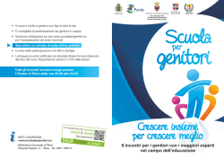 Calendario Incontri - Perch&egrave; una Scuola per Genitori?