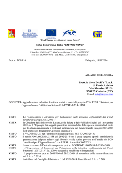 Prot. n. 5429/F16 Palagonia, 19/11/2014 Spett.le ditta DAISY T.A.I.