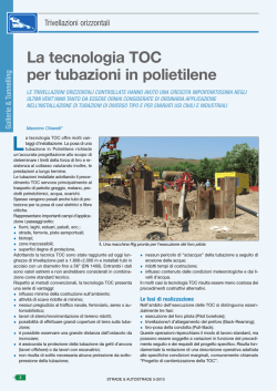 La tecnologia TOC per tubazioni in polietilene