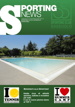 MAGAZINE_ESTATE 2011 - Sporting Club Sassuolo