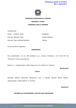 scarica la sentenza - Giurisprudenza delle imprese
