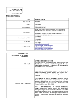 CURRICULUMPROFESSIONA LE INFORMAZIONI PERSONALI