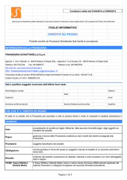 CREDITO SU PEGNO - Finanziaria Schiattarella