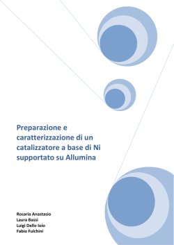 Preparazione e caratterizzazione di un catalizzatore