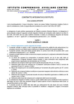 ISTITUTO COMPRENSIVO AVIGLIANO CENTRO CONTRATTO