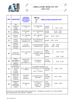 AMBULATORI DEDICATI STP sedi e orari