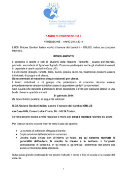 BANDO DI CONCORSO U.G.I. VIII EDIZIONE &ndash; ANNO 2013