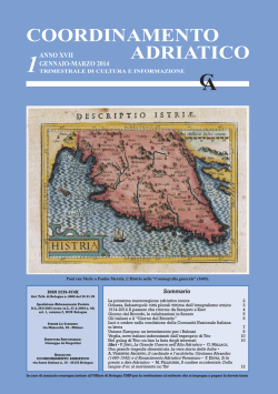 Bollettino n. 1 - 2014 - Coordinamento Adriatico