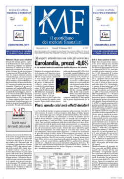 Eurozona in deflazione