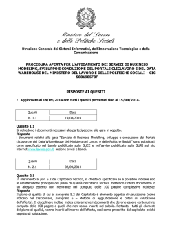 Quesiti - Ministero del Lavoro e delle Politiche Sociali