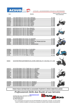 Prezzi al Pubblico veicoli TNT MOTORS al 16/04/2014