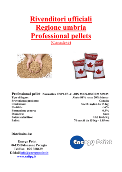 Scheda tecnica pellet