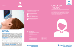 CheCk up TIROIDe - Ospedale Israelitico