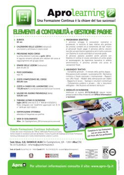 Elementi di Contabilit&agrave; e Gestione paghe