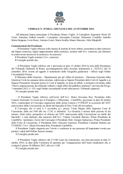 verbale n. 39 del 23 ottobre 2014