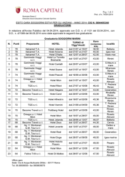Esito Gara - Comune di Roma