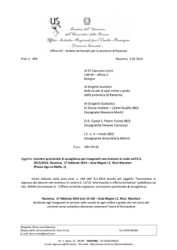 della provincia di Ravenna Ai Dirigenti Scolastici