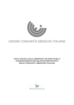 Nota tecnica sulla proposta di struttura e funzionamento del bilancio