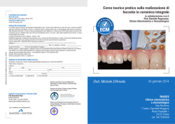 Corso teorico pratico sulla realizzazione di faccette in ceramica