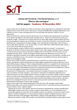 Rivista Scienze del Territorio n