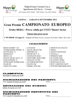 02__ Cavalli Iscritti G.P. CAMPIONATO EUROPEO 2014