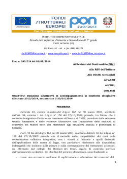 Relazione illustrativa di accompagnamento al contratto integrativo d