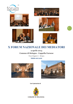 programma definitivo - Forum Nazionale dei Mediatori