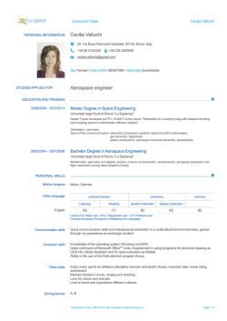 Cecilia Valluchi Aerospace engineer