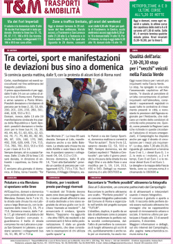 Tra cortei, sport e manifestazioni le deviazioni
