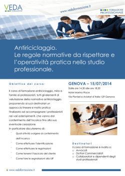 Programma - Ordine dei Dottori commercialisti di Genova
