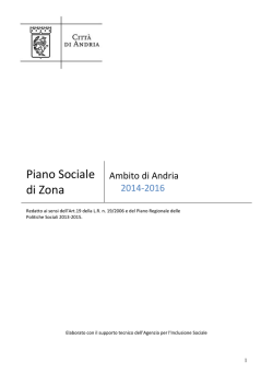 Piano Sociale di Zona