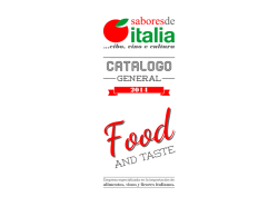 Catalogo - Sabores de Italia