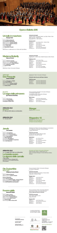 Opera e Balletto 2015 - Teatro Comunale di Bologna