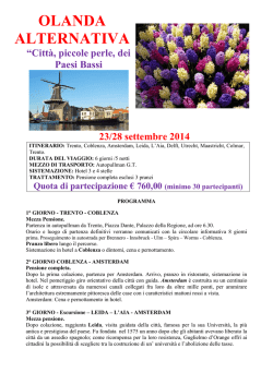 OLANDA ALTERNATIVA - Centro Turistico Acli