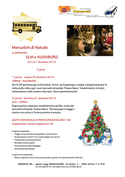 mercatini di natale ulm e augusta