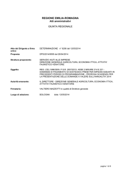 D.D. nr. 6206/2014 - Agricoltura e pesca - Regione Emilia