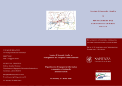 Master di Secondo Livello in MANAGEMENT DEL TRASPORTO