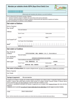 Scarica il modulo SDD da compilare