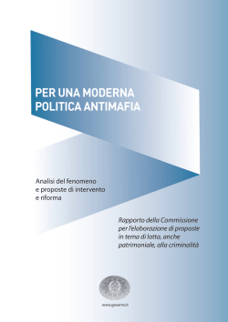 Rapporto "Per una moderna politica antimafia"