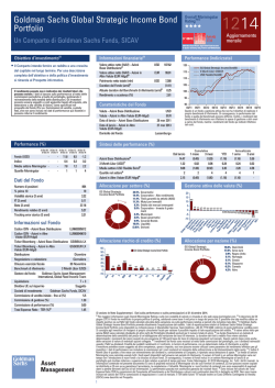 Scheda mensile - Goldman Sachs