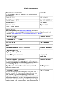 LINGUA E TRADUZIONE TEDESCA III