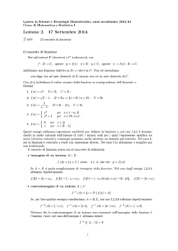Lezione 2. 17 Settembre 2014 2 ore - Universit&agrave; degli Studi di Trento