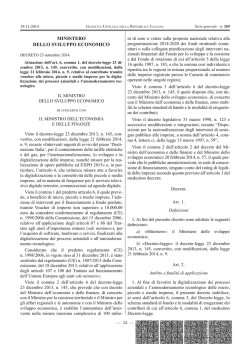 D. MISE 23 set 2014 voucher contributi alla digitalizzazione delle PMI