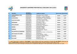 Anagrafica-Juniores - FIGC Comitato Provinciale di Cagliari