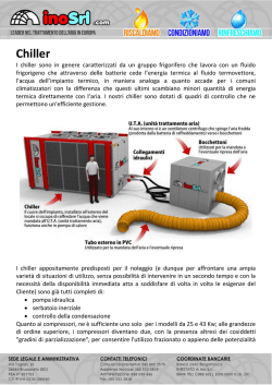 Chiller - Esempi di impiego