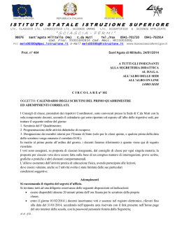 Calendario Scrutinio I Quadrimestre 2013/2014 - Sciascia