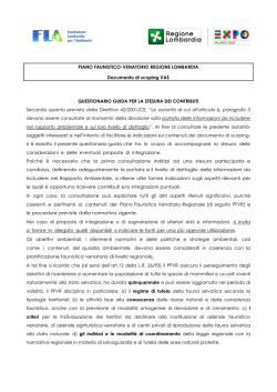 PIANO FAUNISTICO-VENATORIO REGIONE LOMBARDIA