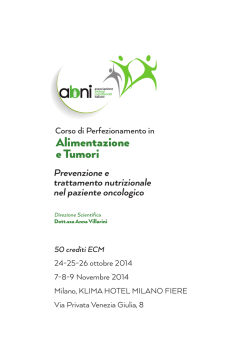 Alimentazione e tumori - ABNI Associazione Biologi Nutrizionisti