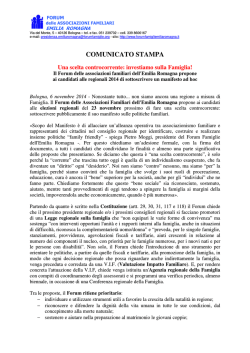 CS Forum Manifesto Regionali 2014
